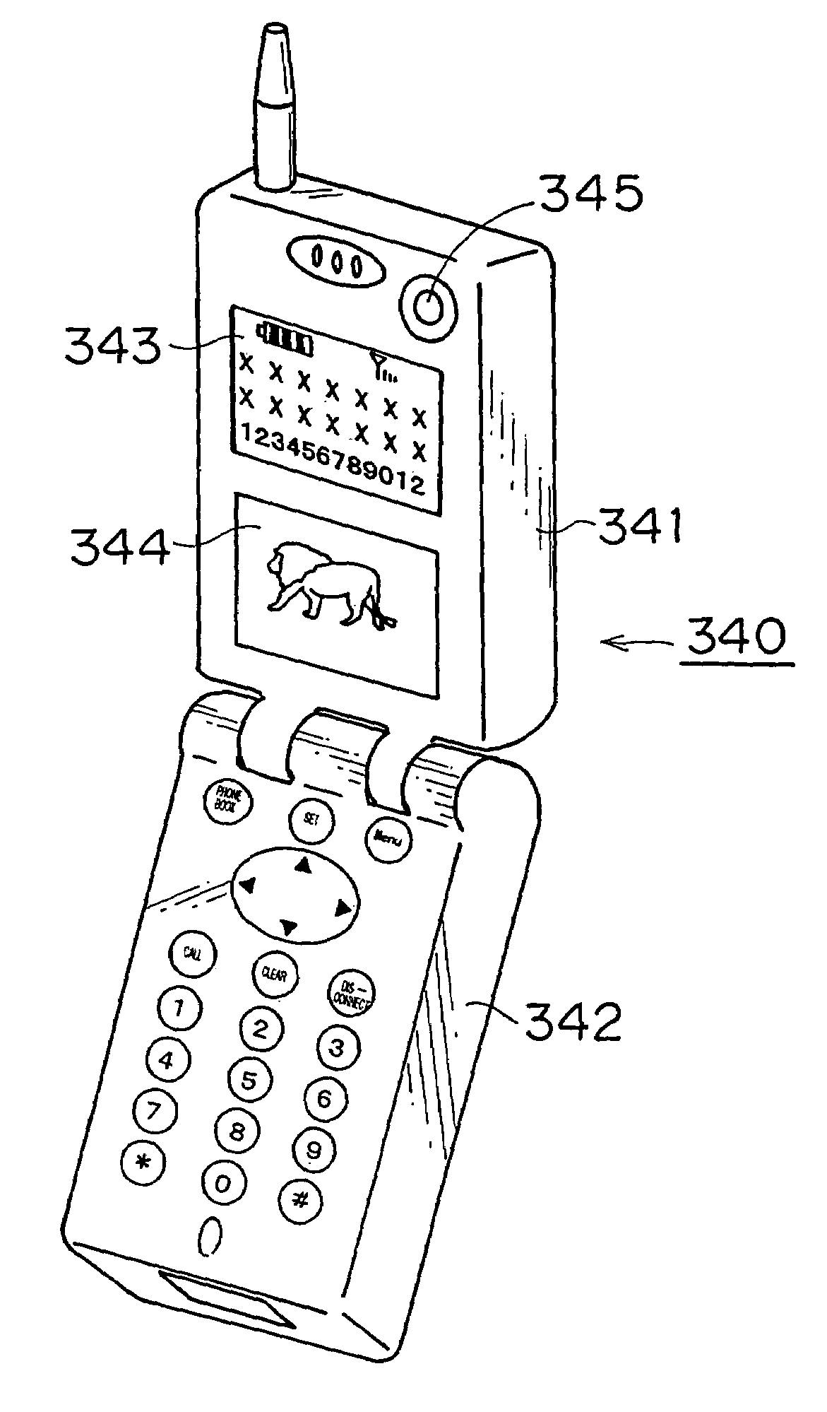 Portable communication terminal with multiple displays