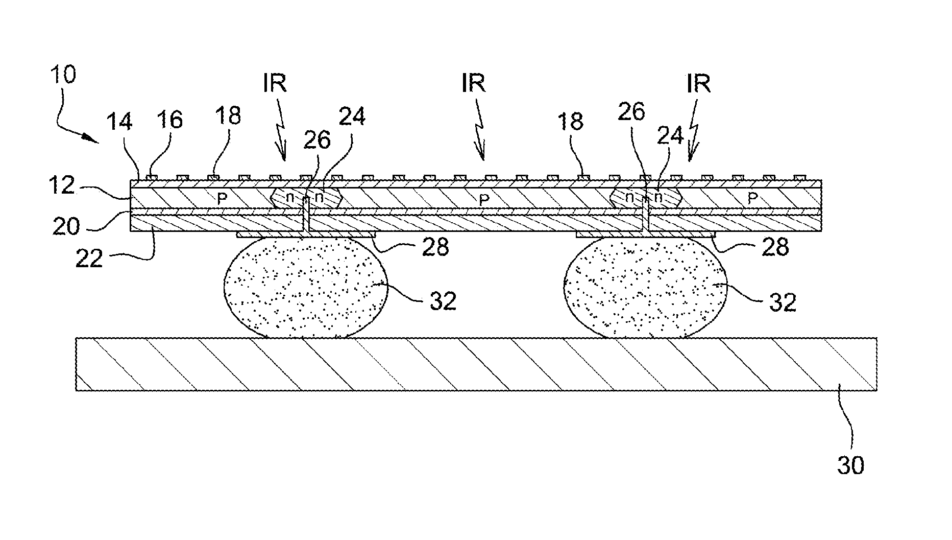 Photodetector with a plasmonic structure