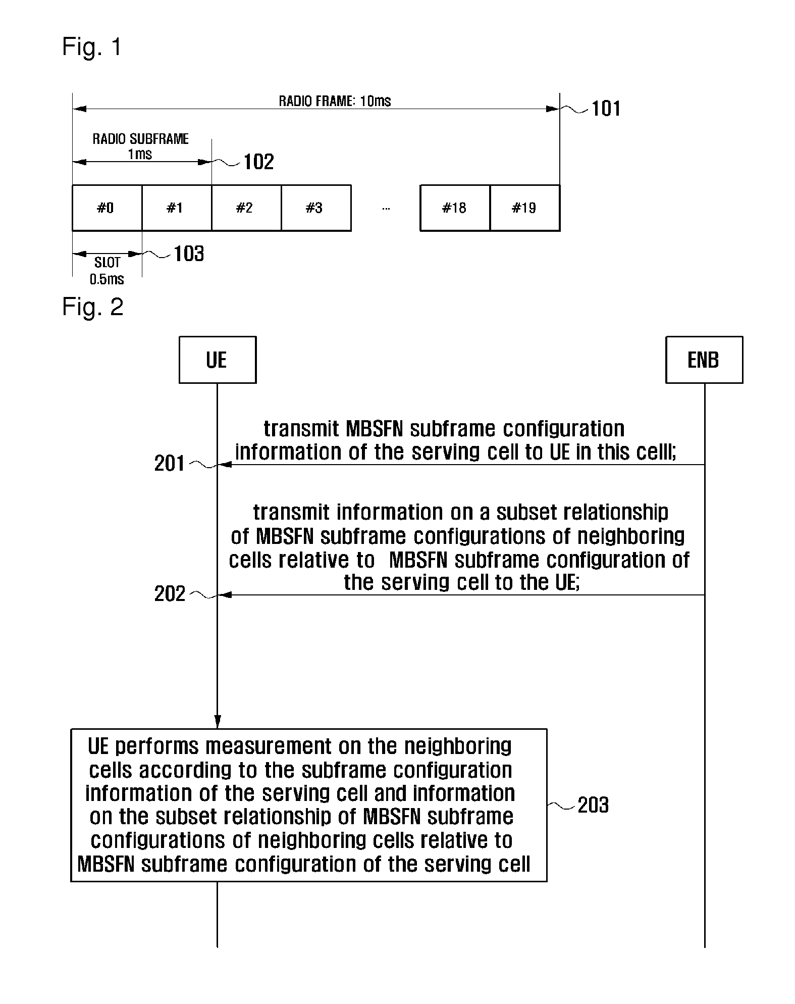 Method for transmitting MBSFN subframe configuration information of neighboring cells