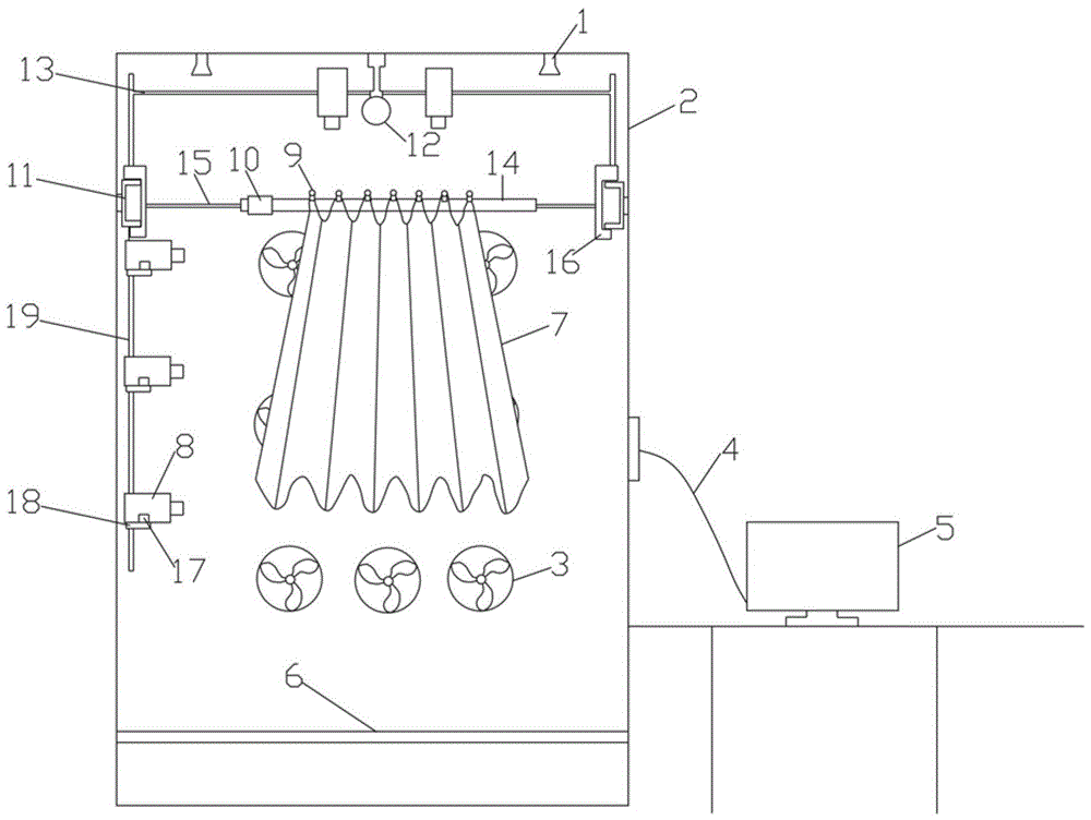 A test method for one-way drape performance of fabric