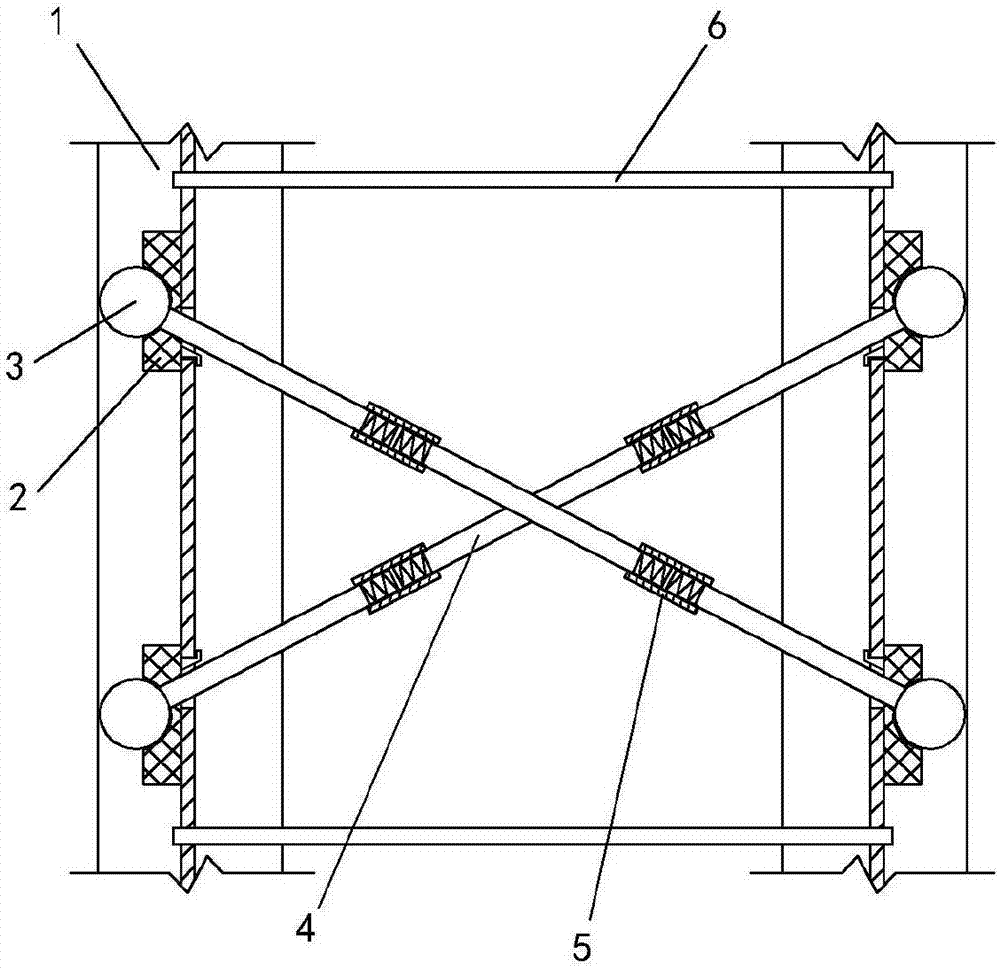 Assembly type thread connection round steel supporting joint used for steel structure building