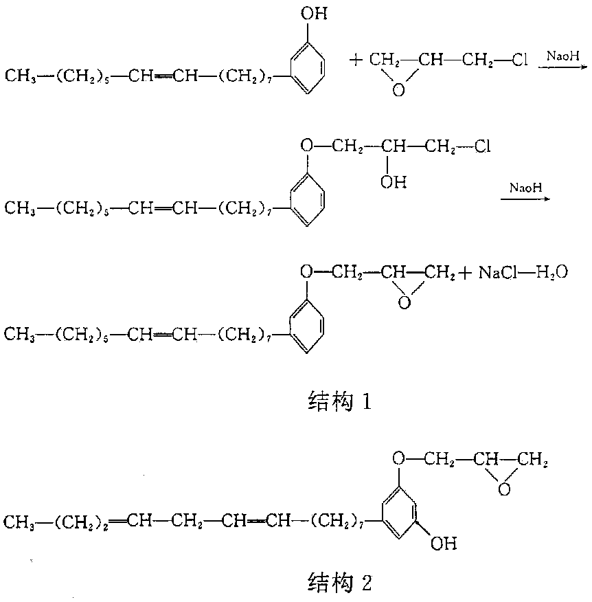 Preparation method of anacardol glycidyl ether