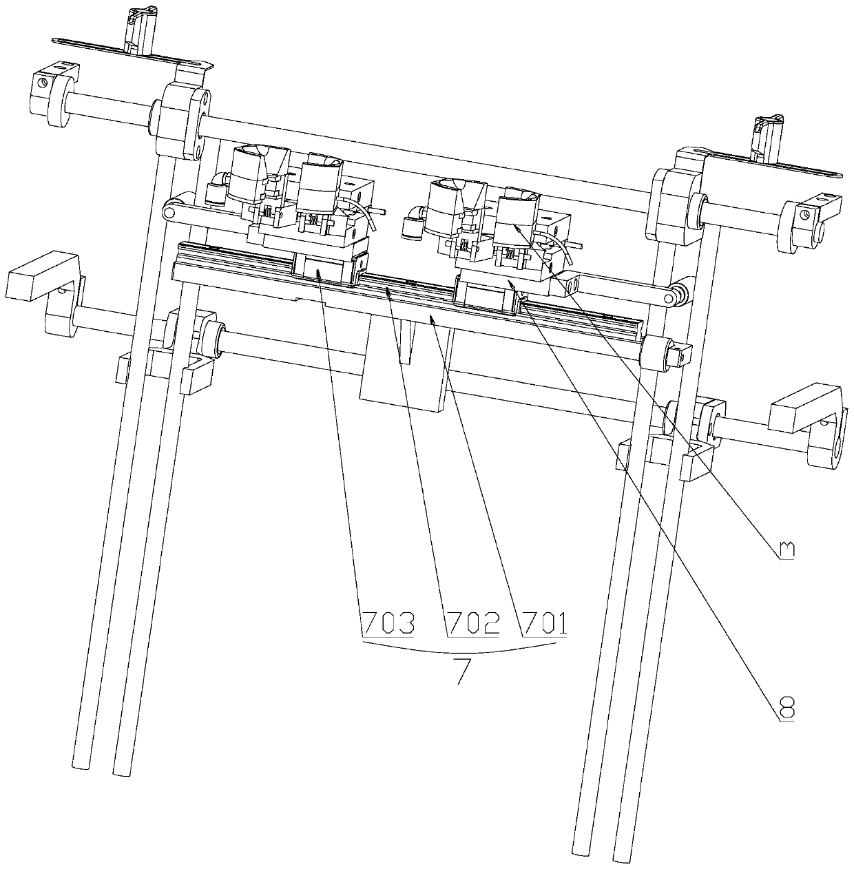 Car seat headrest rod oiling equipment