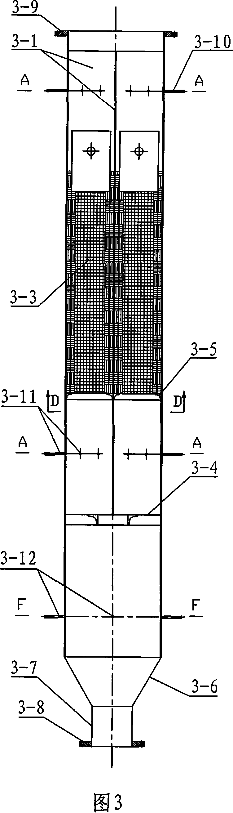 Device for testing and analyzing warehouse separated type denitrated catalyzer