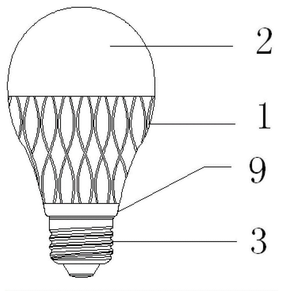 Insulated high pressure light-emitting diode (LED) lamp bulb