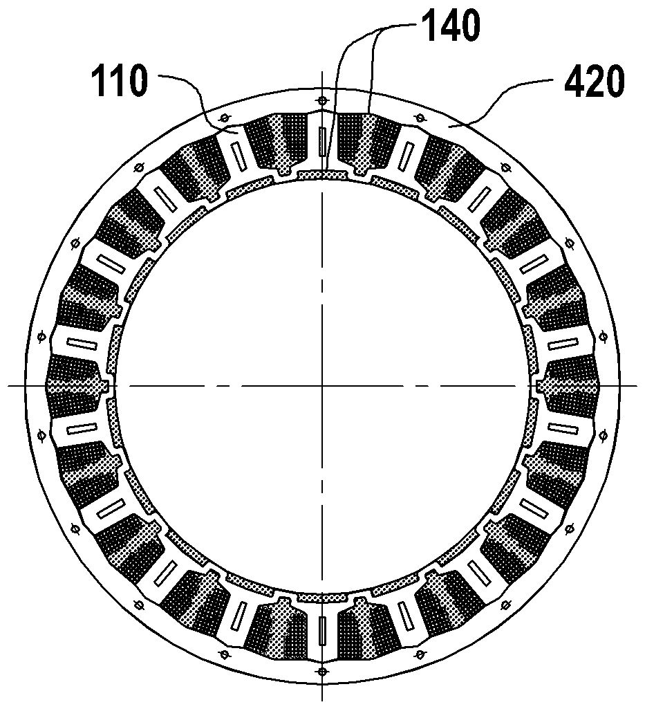 Method for producing a stator, and teeth stack for a stator