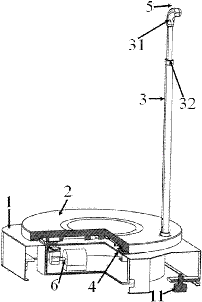 Rotary table applied to three-dimensional human body scanning equipment