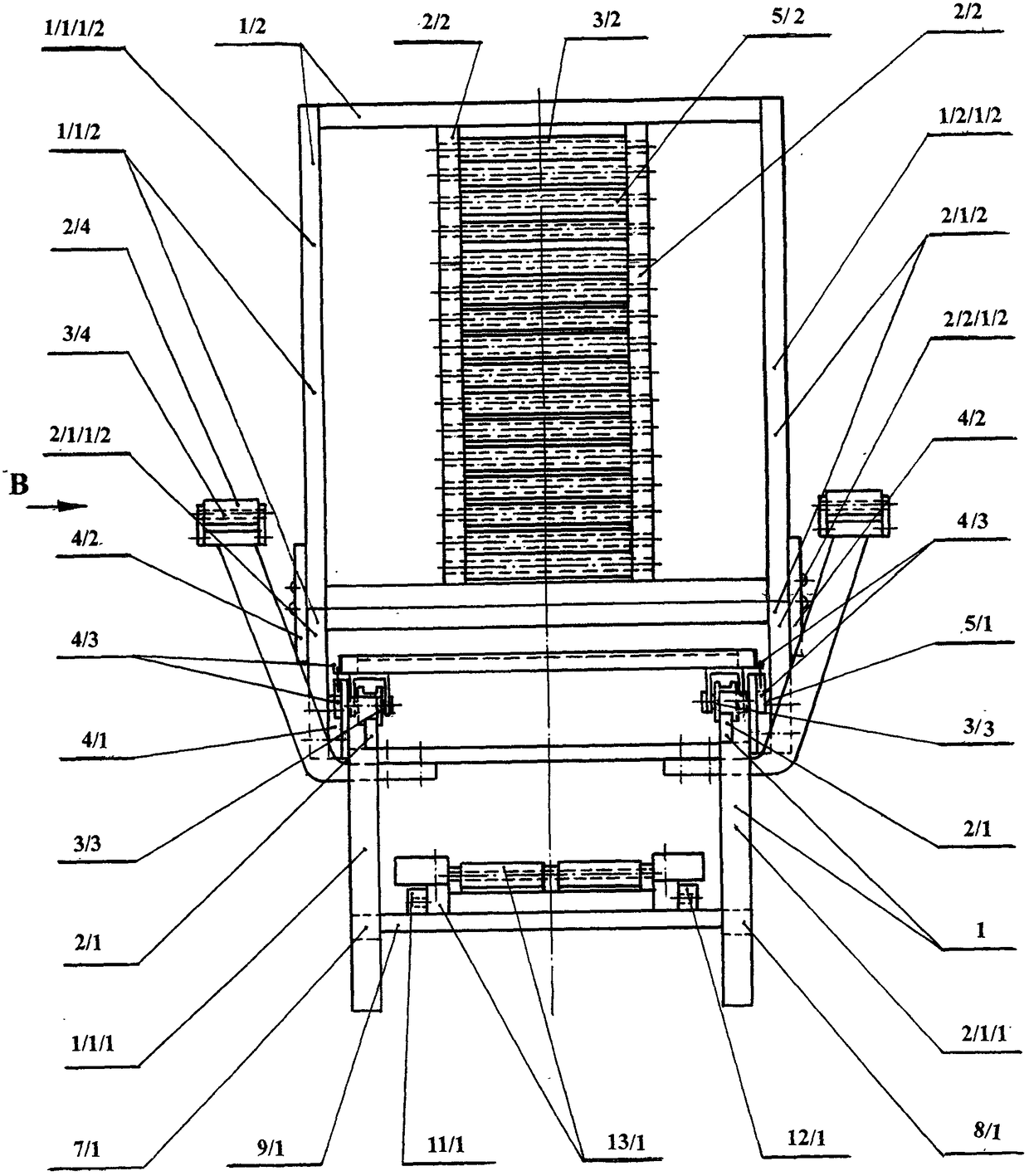 Body motion fitness chair main structure