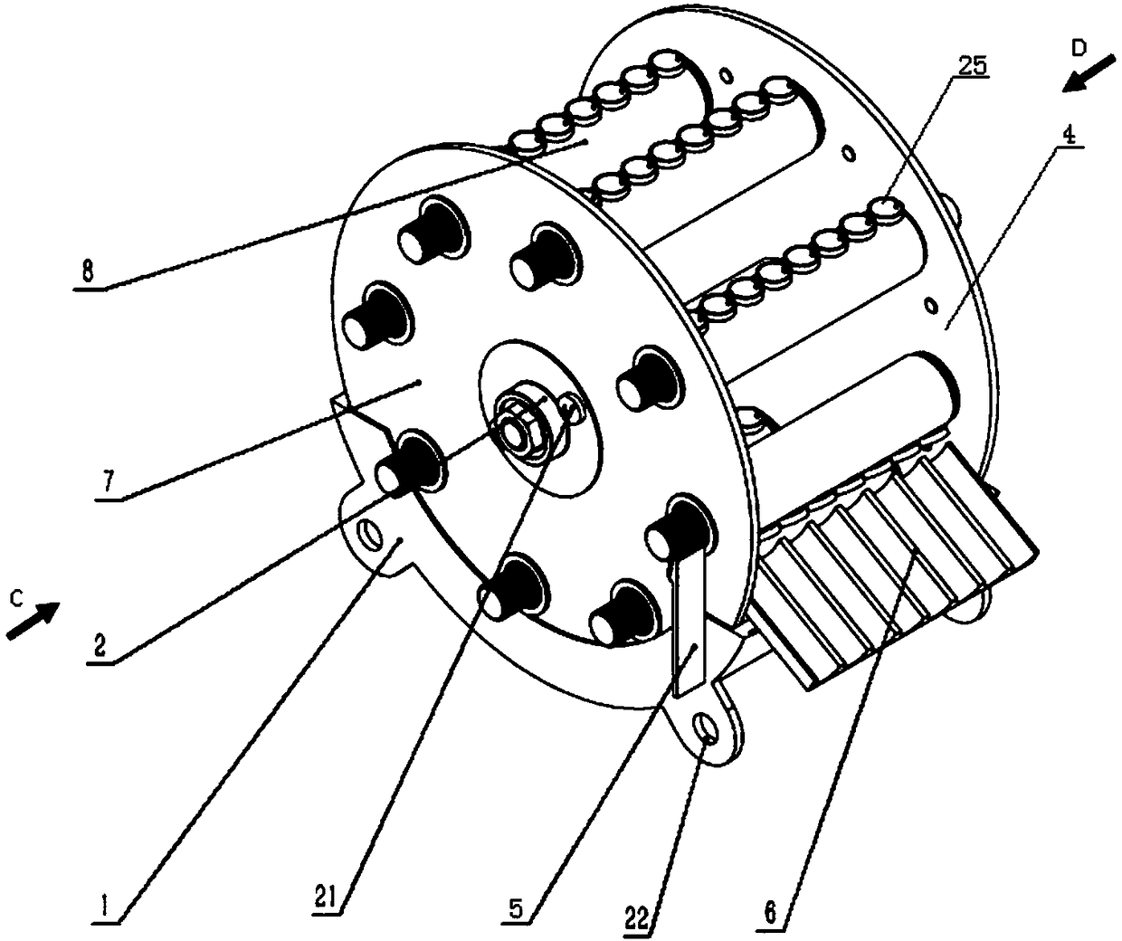 Waterwheel type single-seed precise seed-metering device