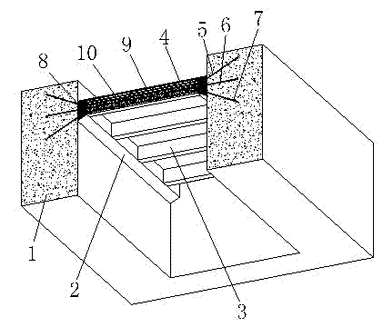 Supporting structure of underground plant floor slab and construction method