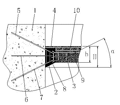 Supporting structure of underground plant floor slab and construction method
