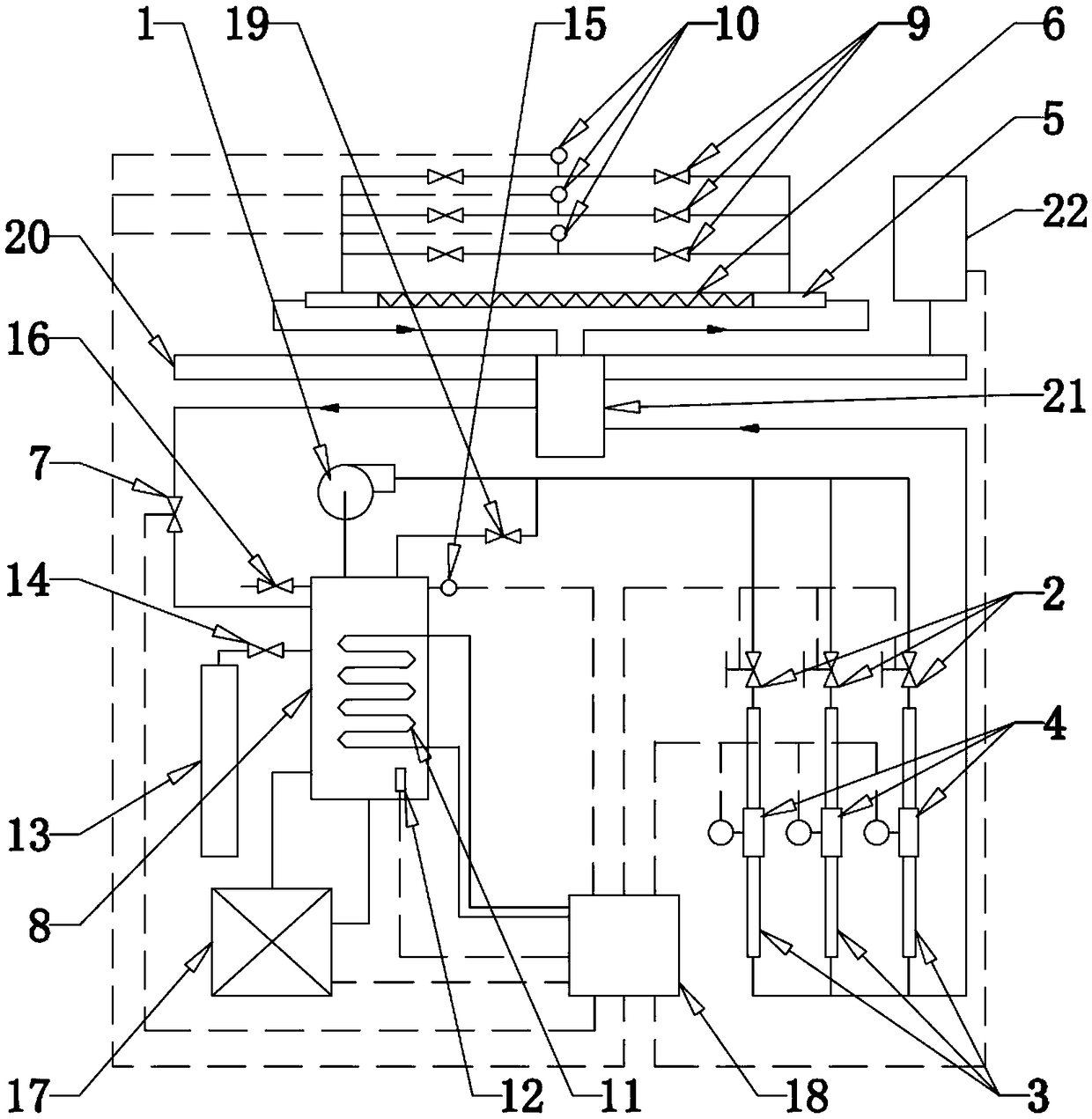 Metal hose flow characteristic testing device and method