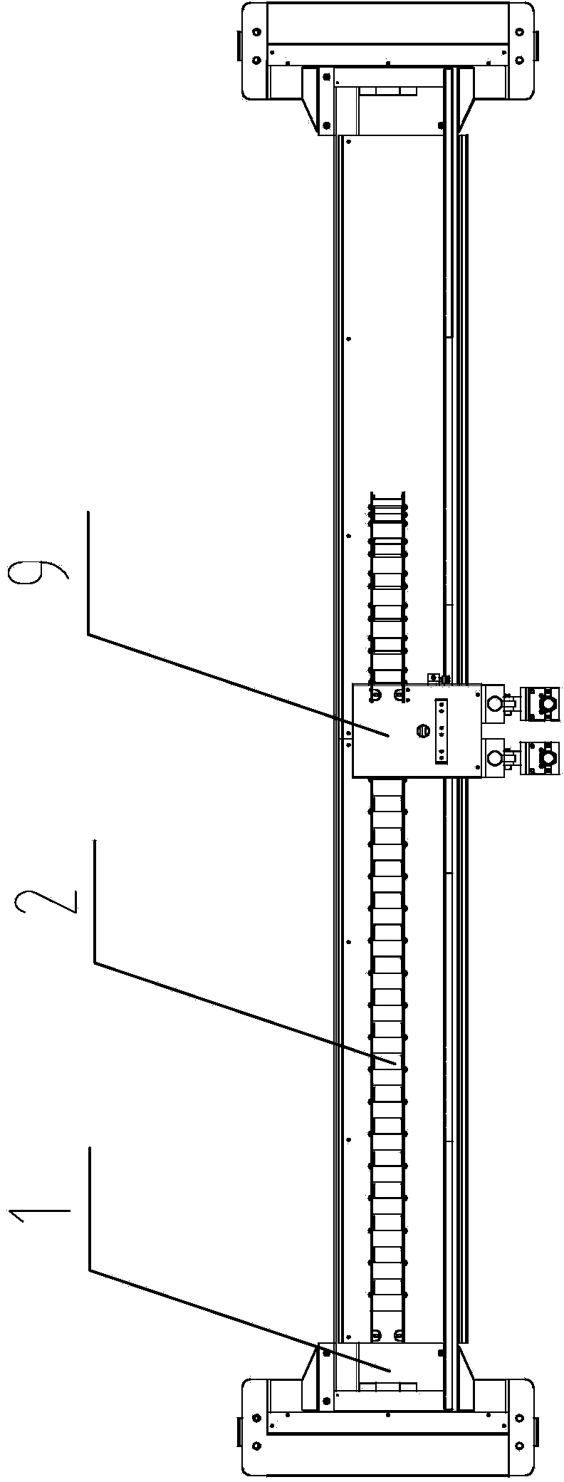 Medium-sized numerical-control gantry structure
