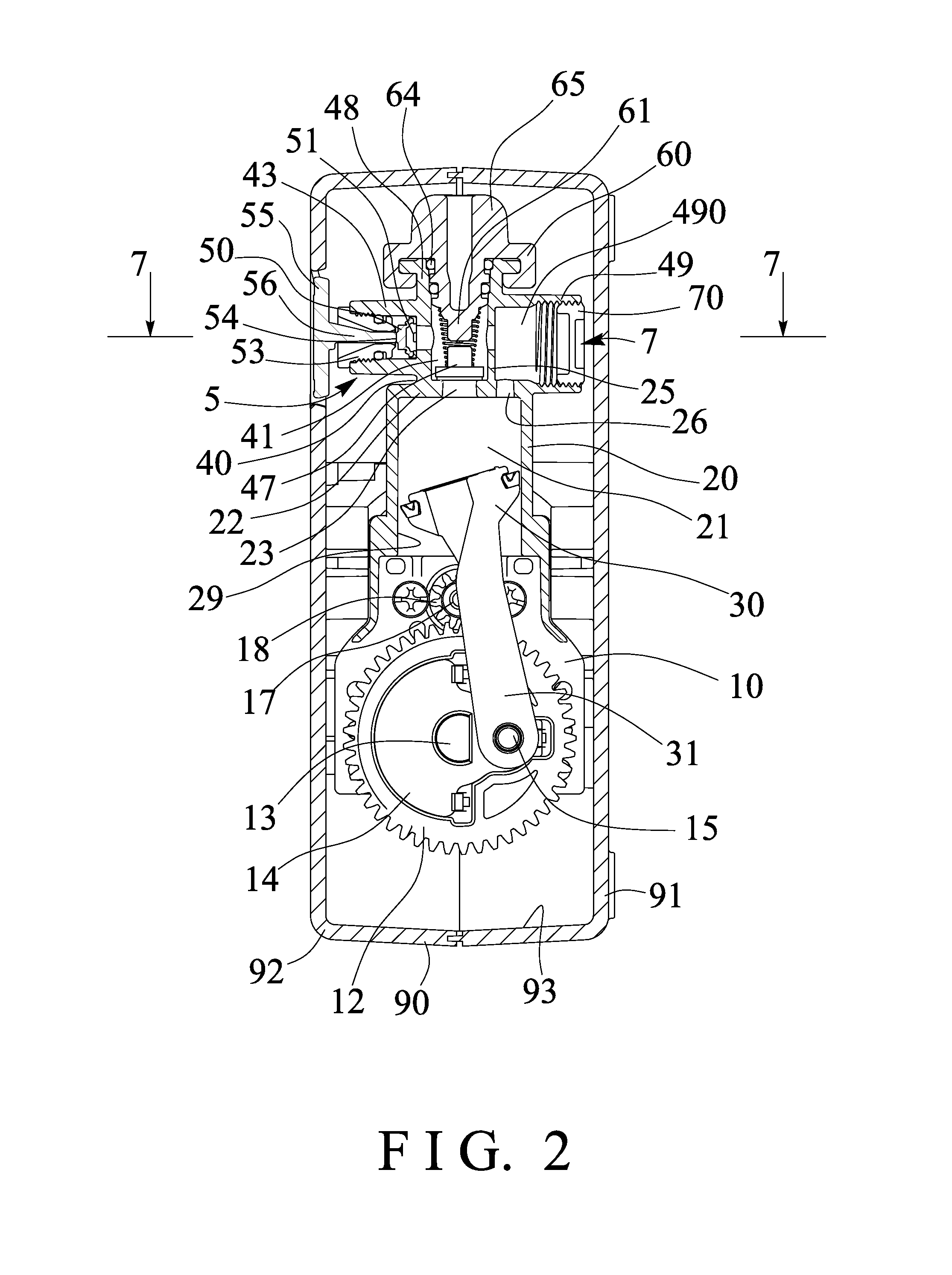 Air compressor having buffering compartment