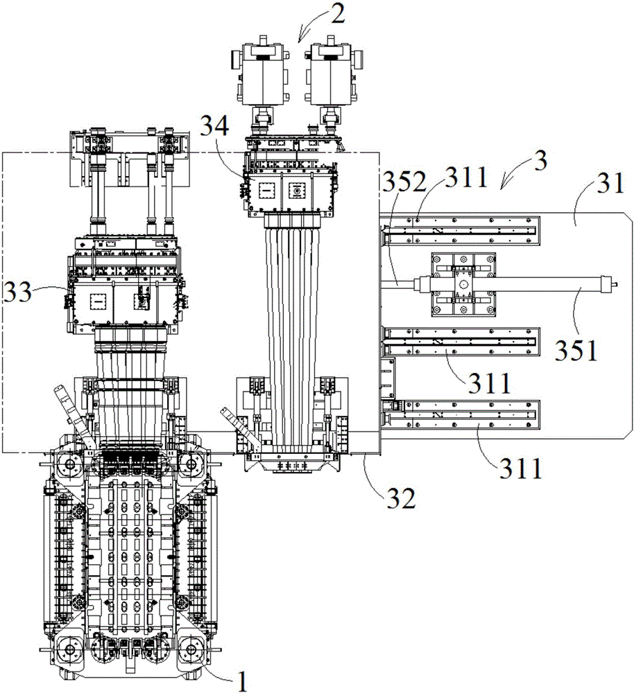 Multi-roll transmission device, cold straightening machine and multi-roll transmission replacement method