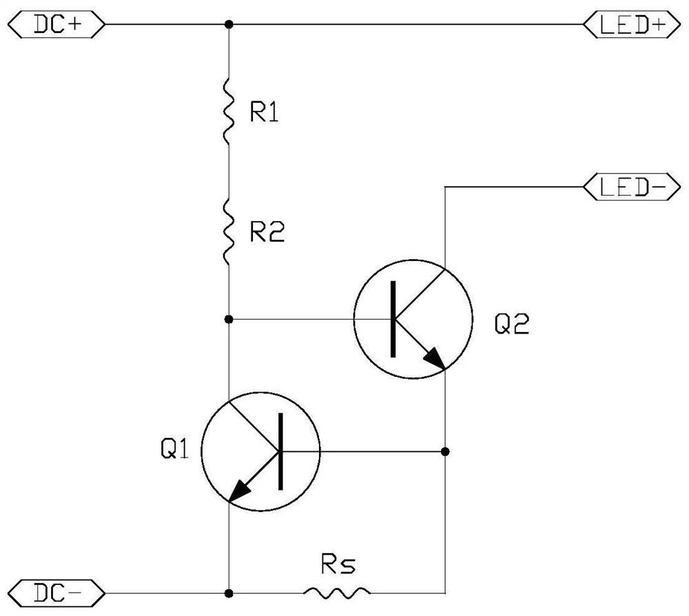 TLCC drive circuit with over-temperature automatic protection