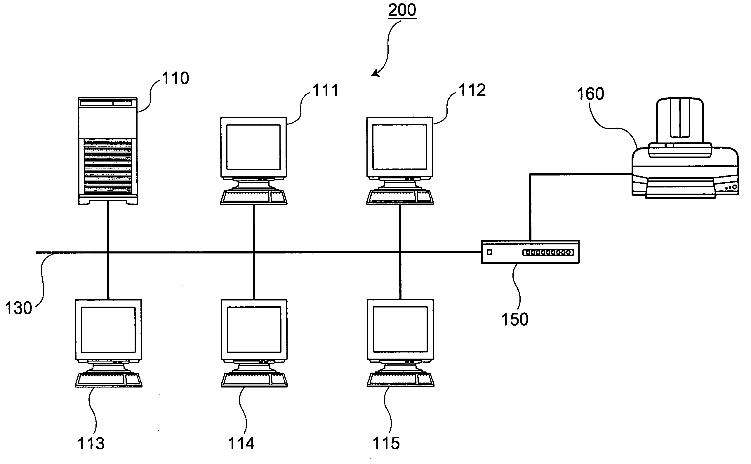 Printer with automatic acquisition and printing of network address