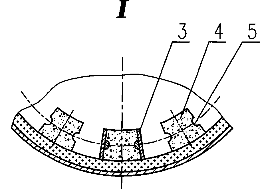 Carbon-calcining rotary kiln lining and second tuyere structure thereof
