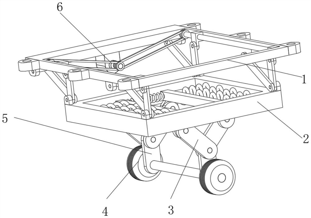 A detachable aircraft landing gear suitable for parking on undulating roads