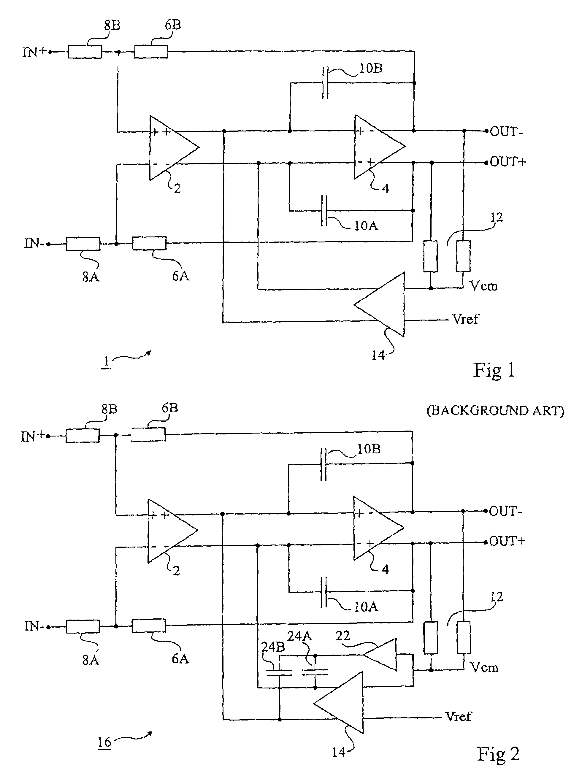 Differential amplifier with a common mode voltage loop