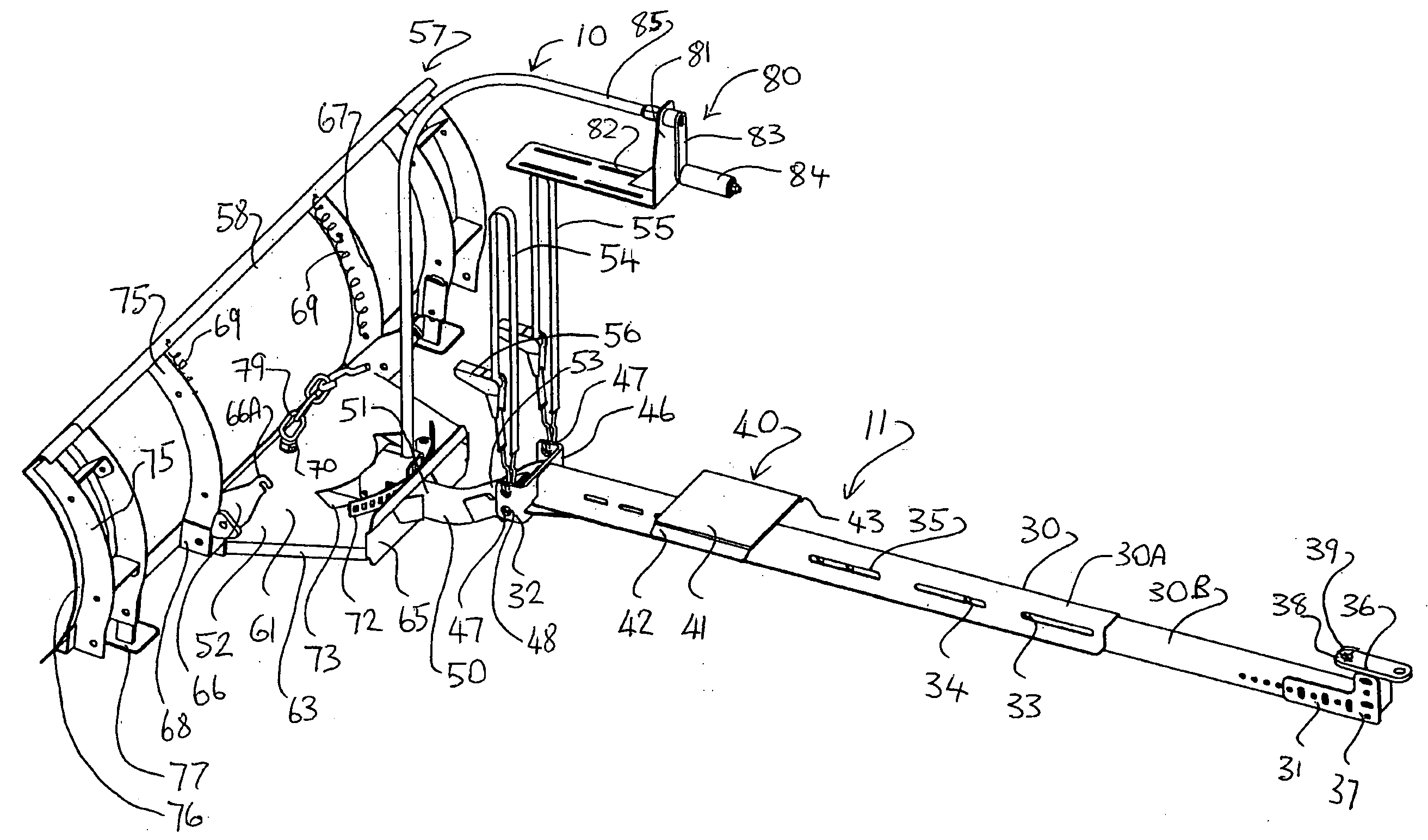 Mounting of an accessory on an ATV