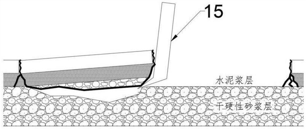 Floor tile dismantling method and device based on microwave cracking set cement technology