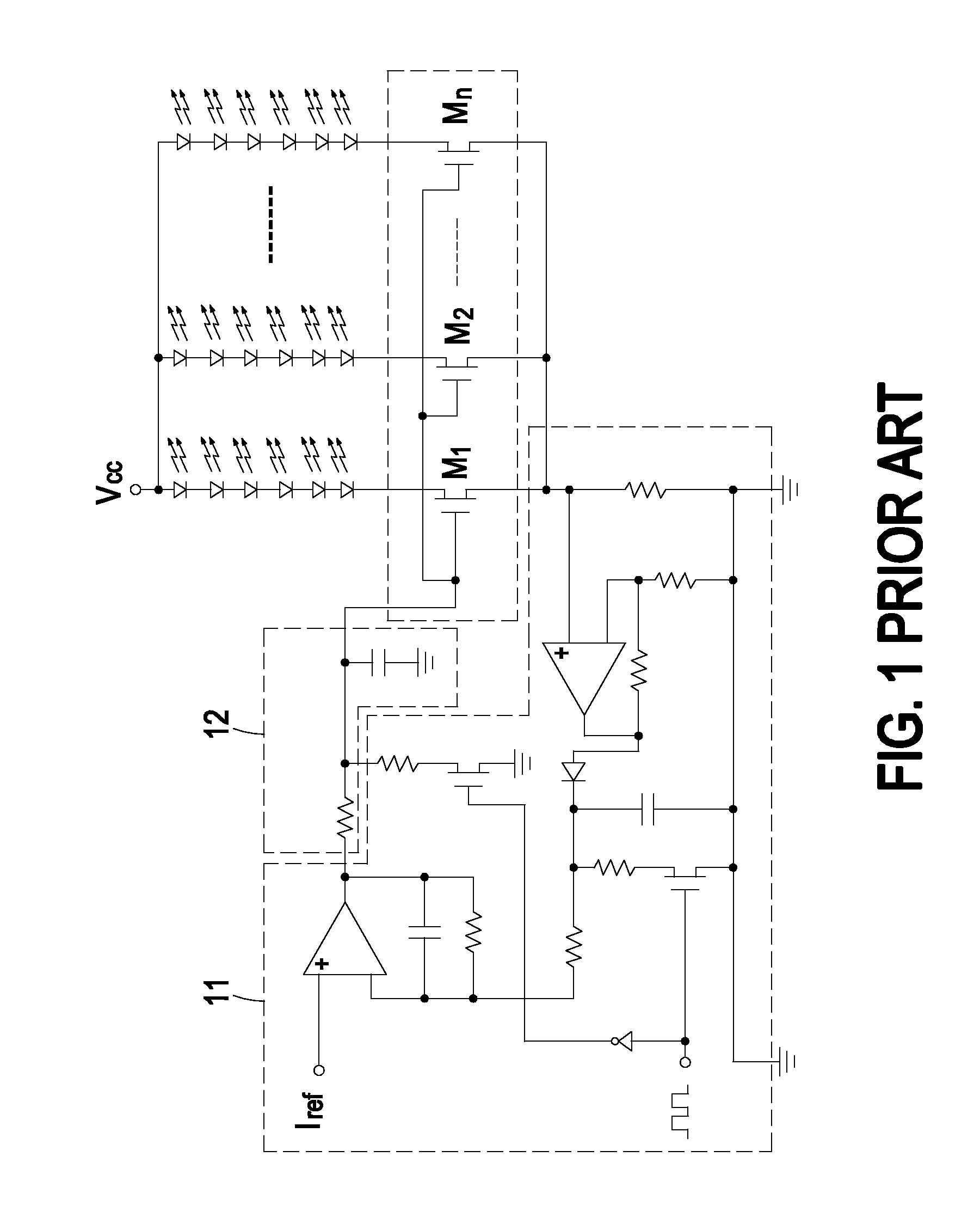 Current-sharing supply circuit for driving multiple sets of DC loads