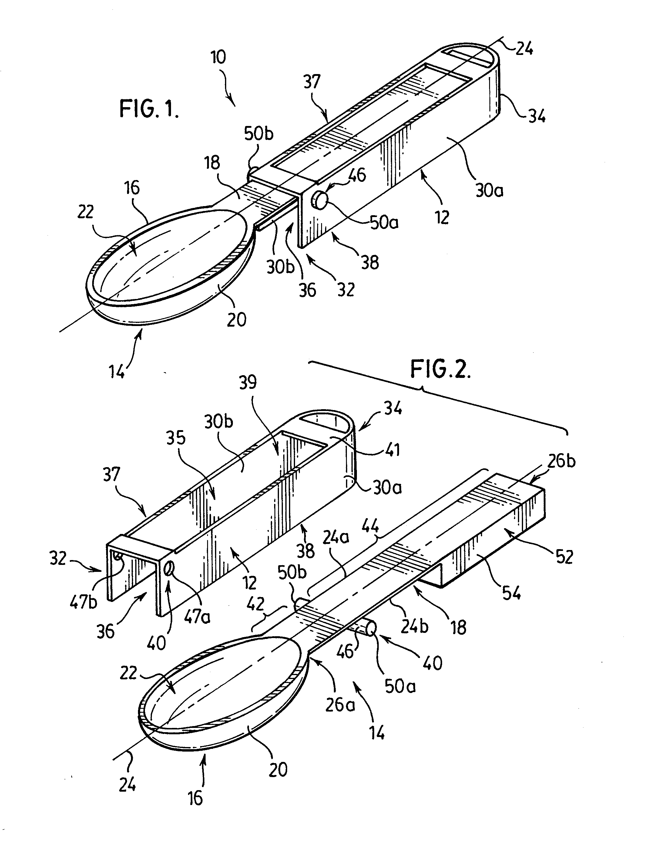 Weighing serving implement