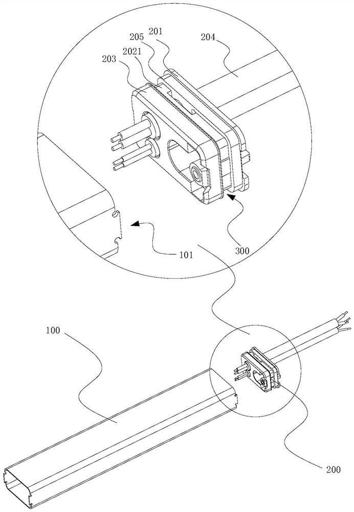 Driving power supply and driving power supply glue injection method