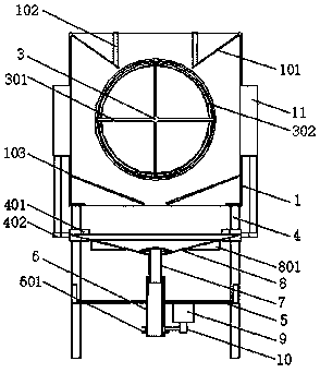 Sand sieving device for building construction
