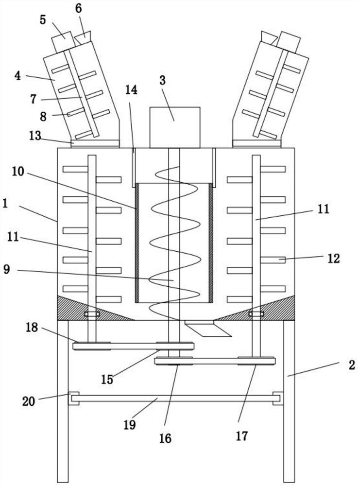 Dye stirring device for rotary screen printing machine