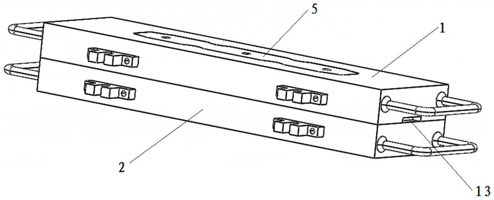 On-line compression molding die and molding process for composite scraper