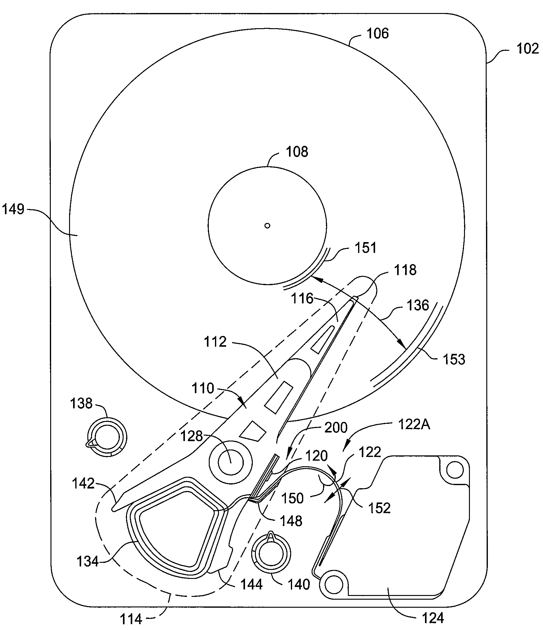 Disk Drive Assembly Having Flexible Support for Flexible Printed Circuit Board