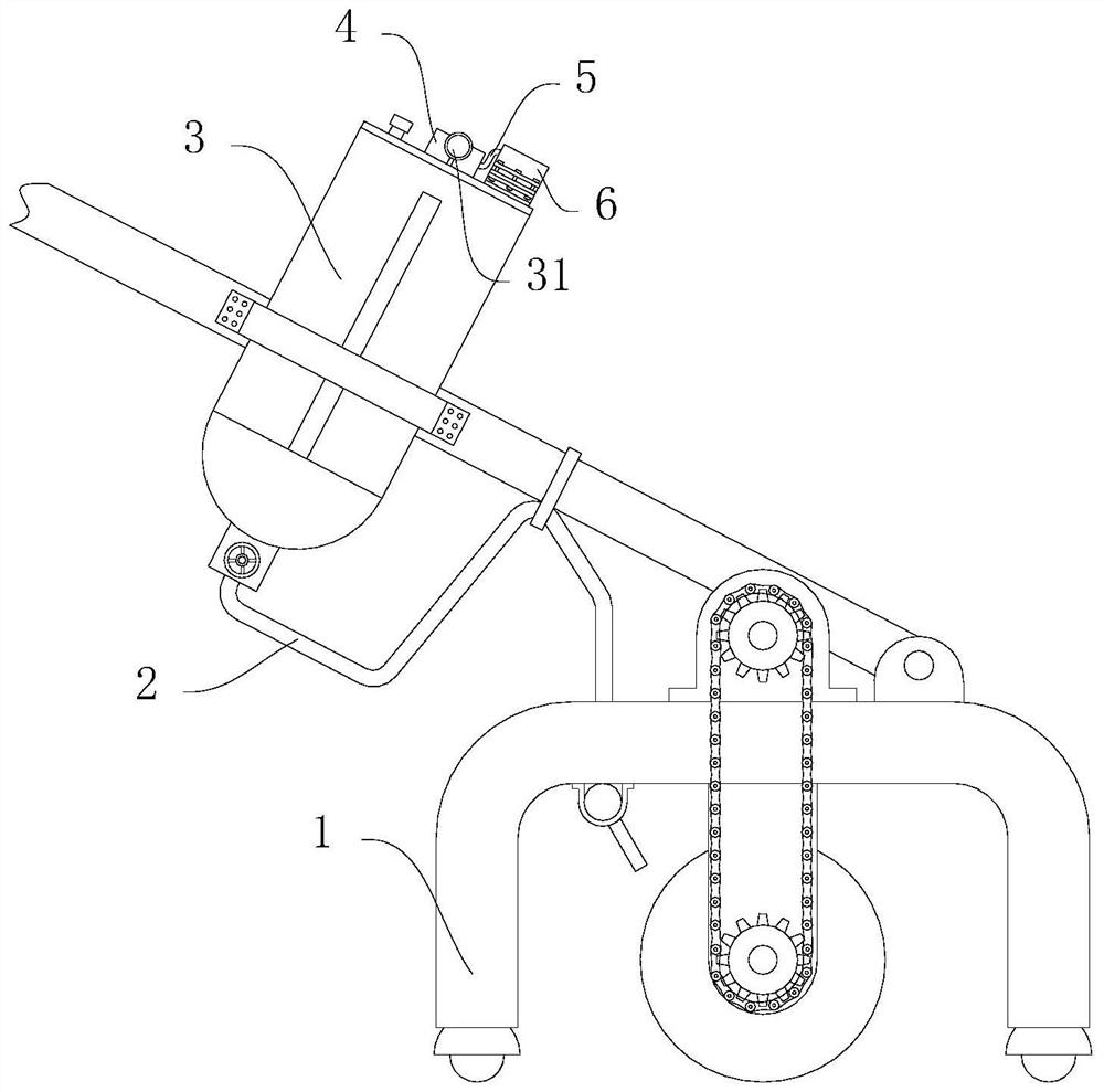 Pressurizing mechanism for ship deck cleaning machine