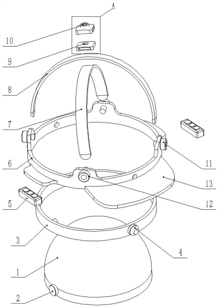 Head-mounted intelligent acquisition device for positioning management and control of transformer substation maintainers