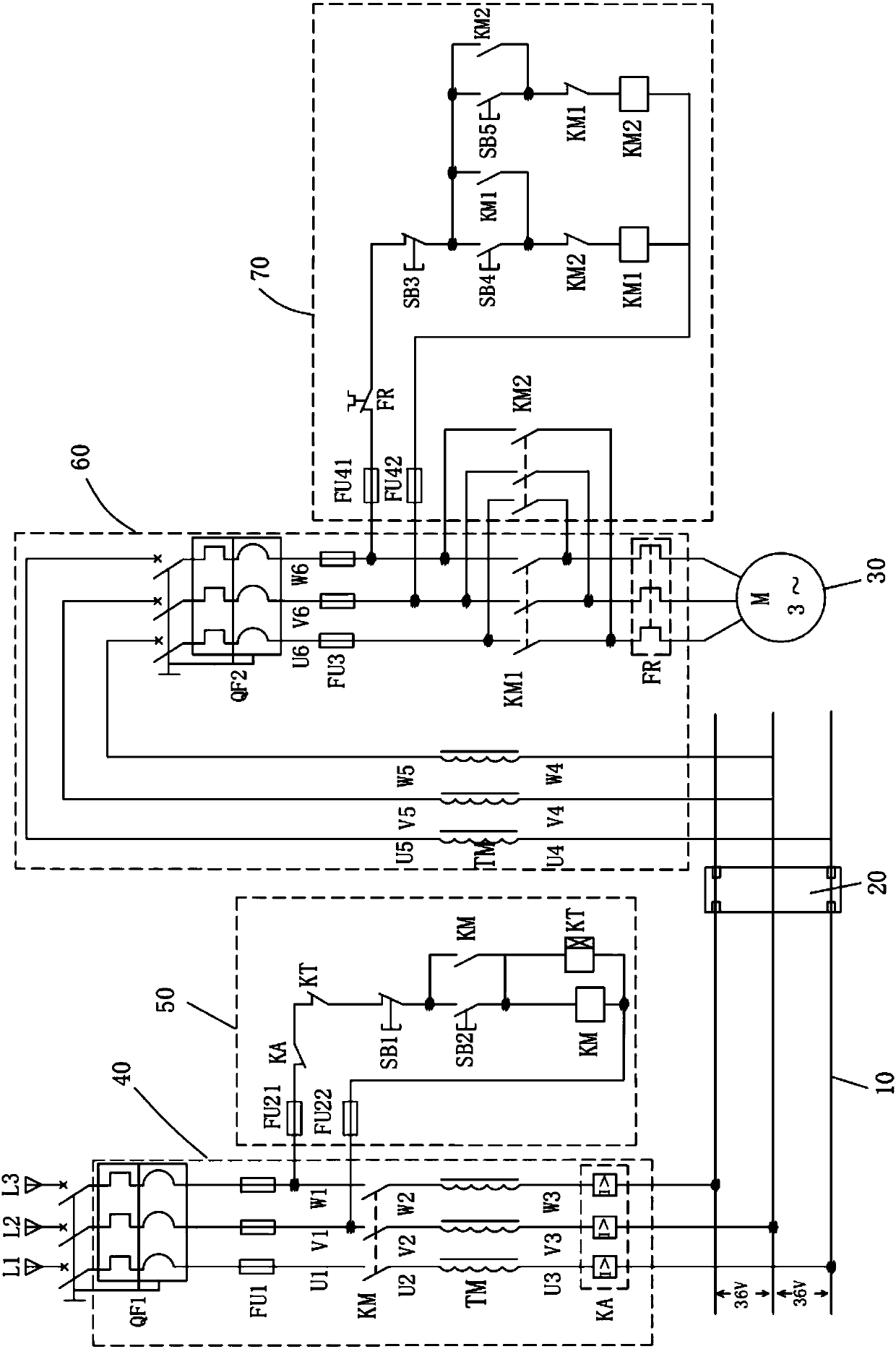 Ground rail tram control system