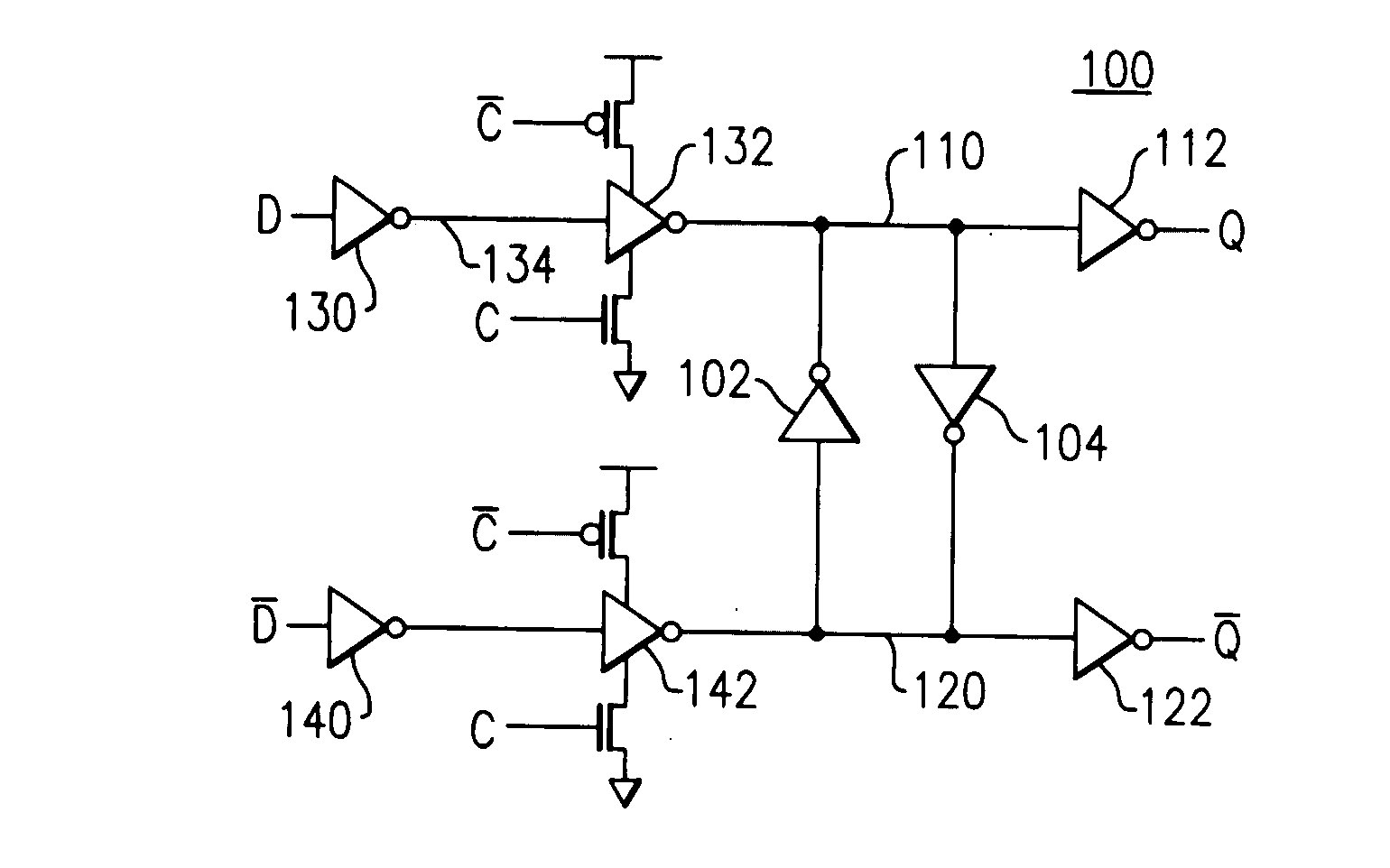Design structure for CMOS differential rail-to-rail latch circuits