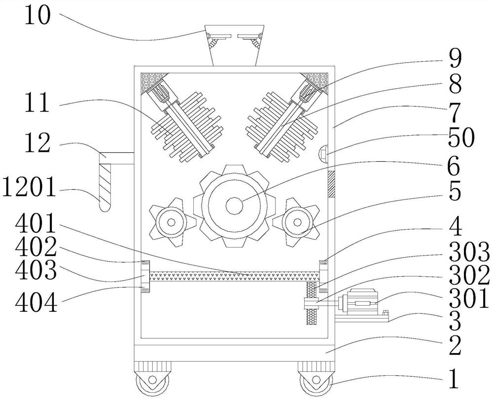 Material crushing lighting device