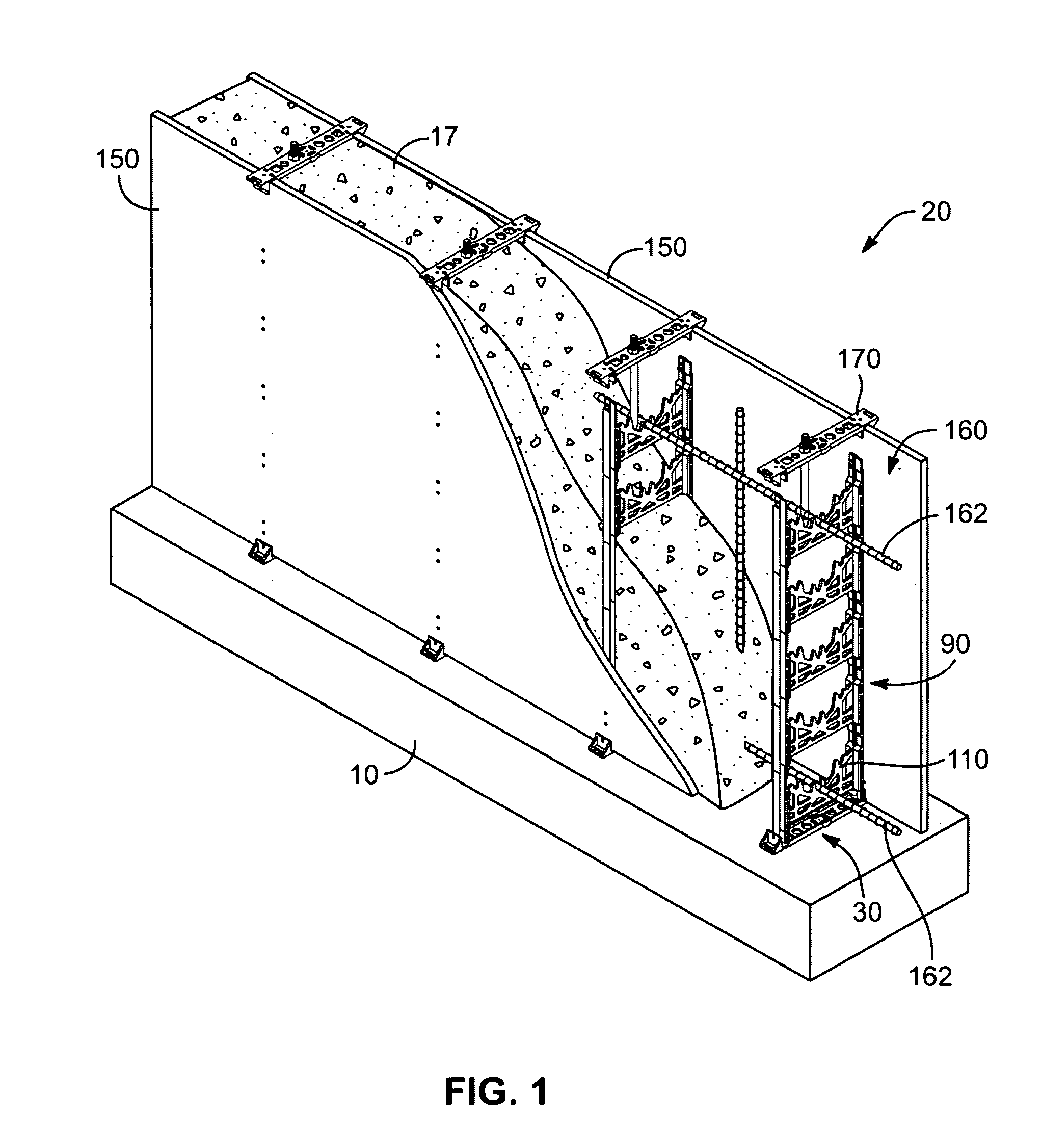 Wall forming system and method thereof