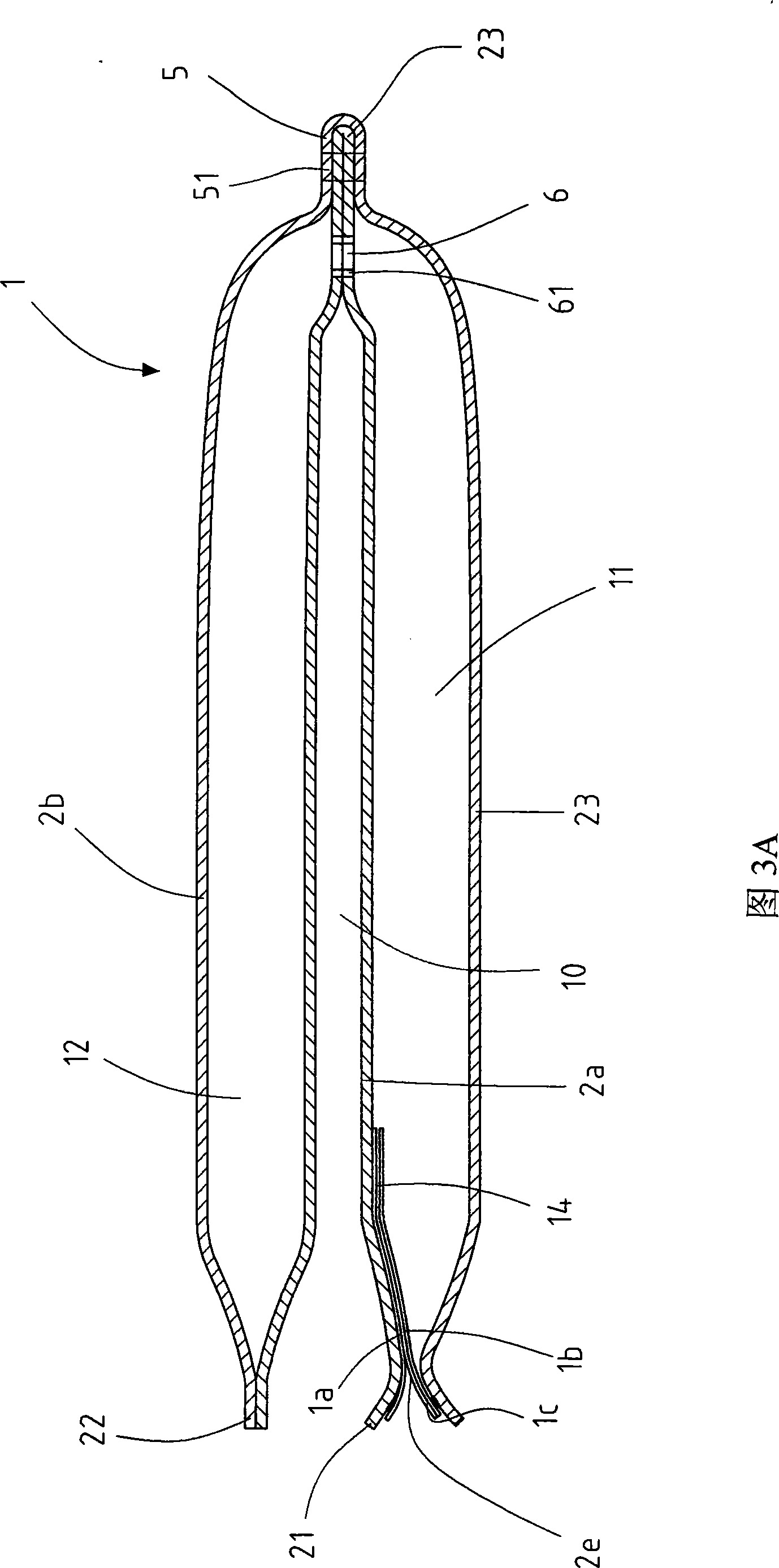 Gas packing bag for compactly holding articles and manufacturing method thereof