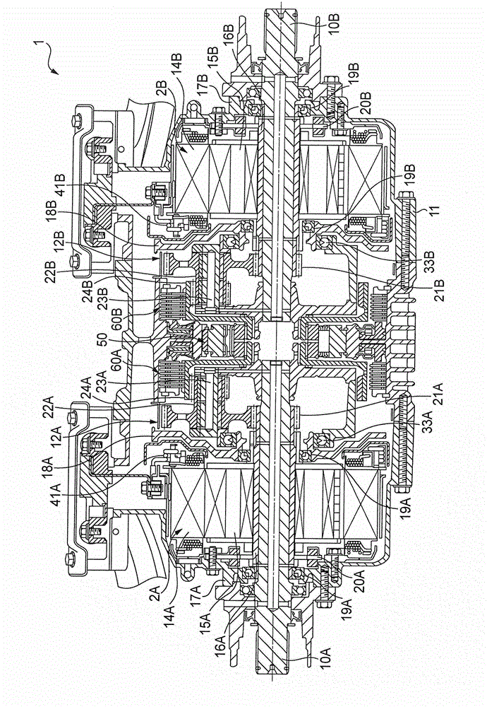 Liquid flow path control device for drive device for vehicle