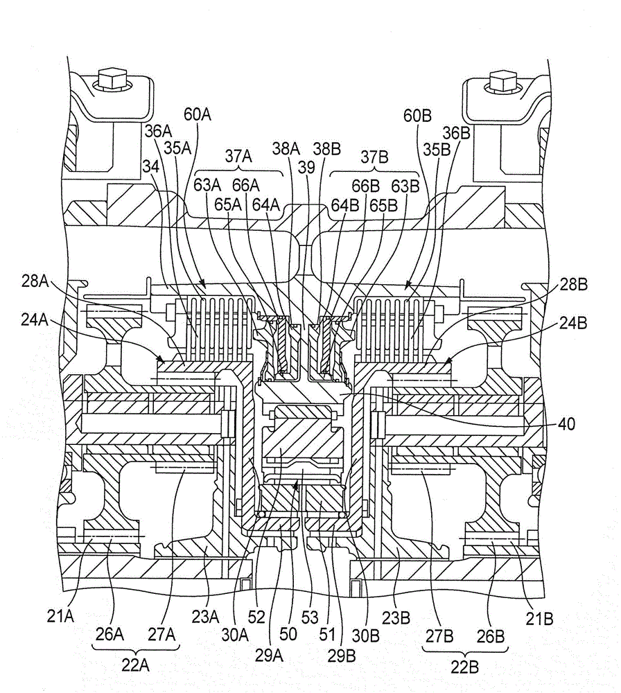 Liquid flow path control device for drive device for vehicle