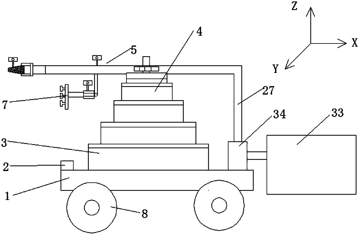 Large oil tank fire fighting robot