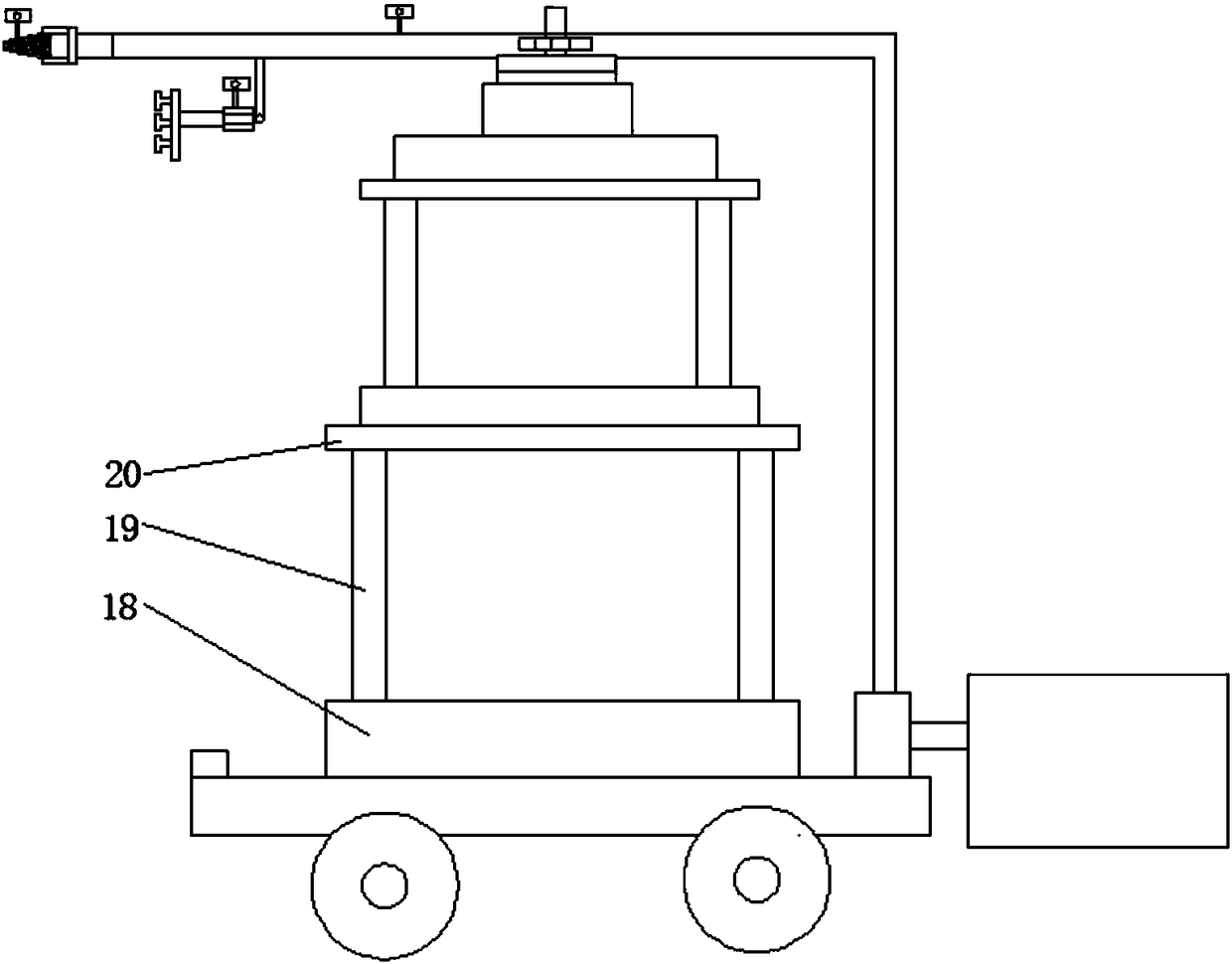 Large oil tank fire fighting robot