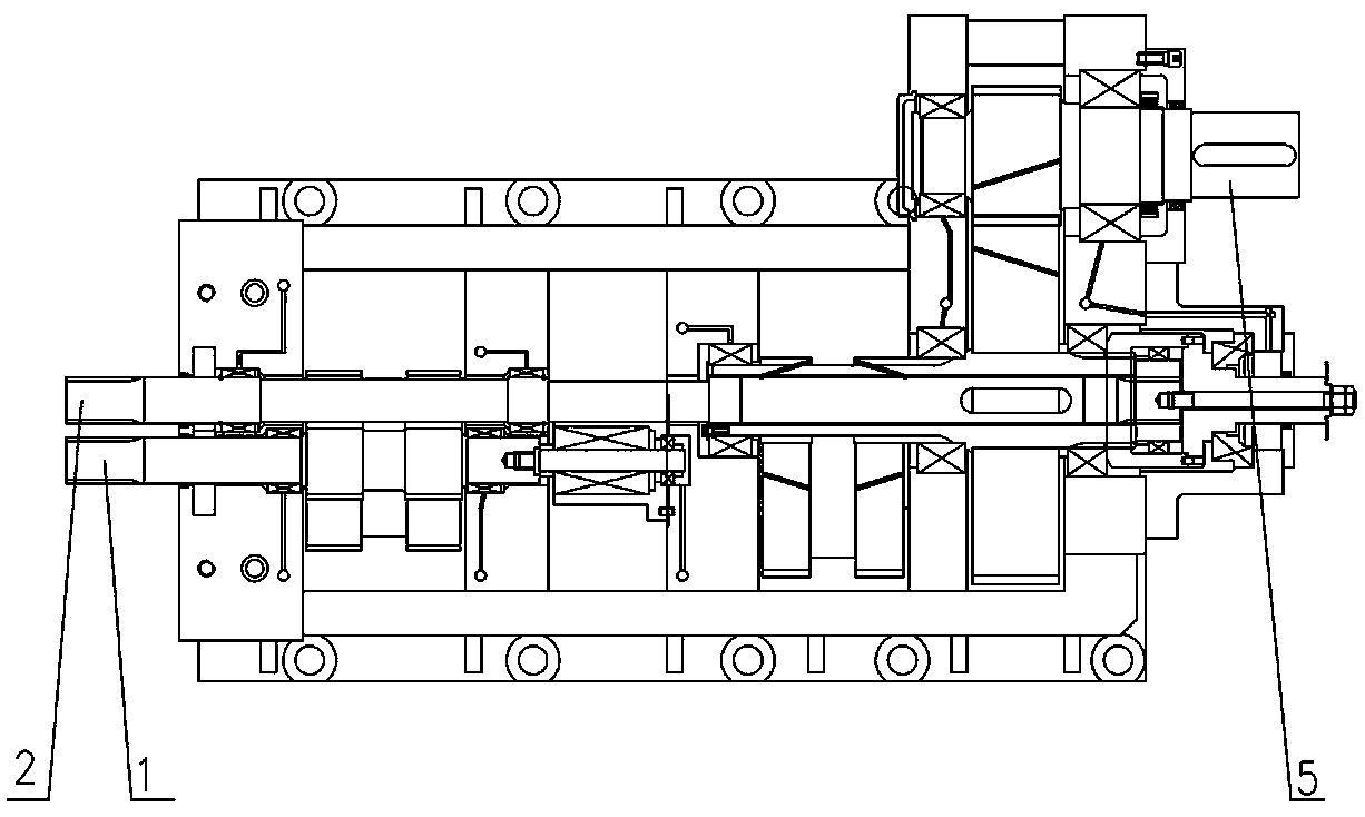 Main drive gearbox of twin-screw extrusion machine