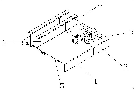 A detection and shaping device for inclined handrail cover plate of escalator subway project