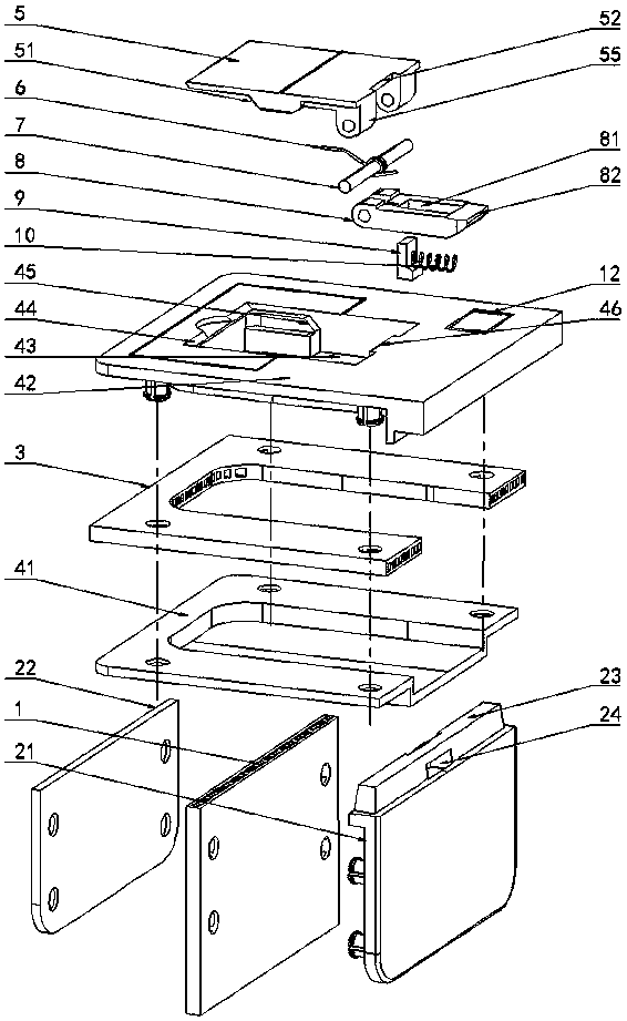 Transfer box automatic locking device