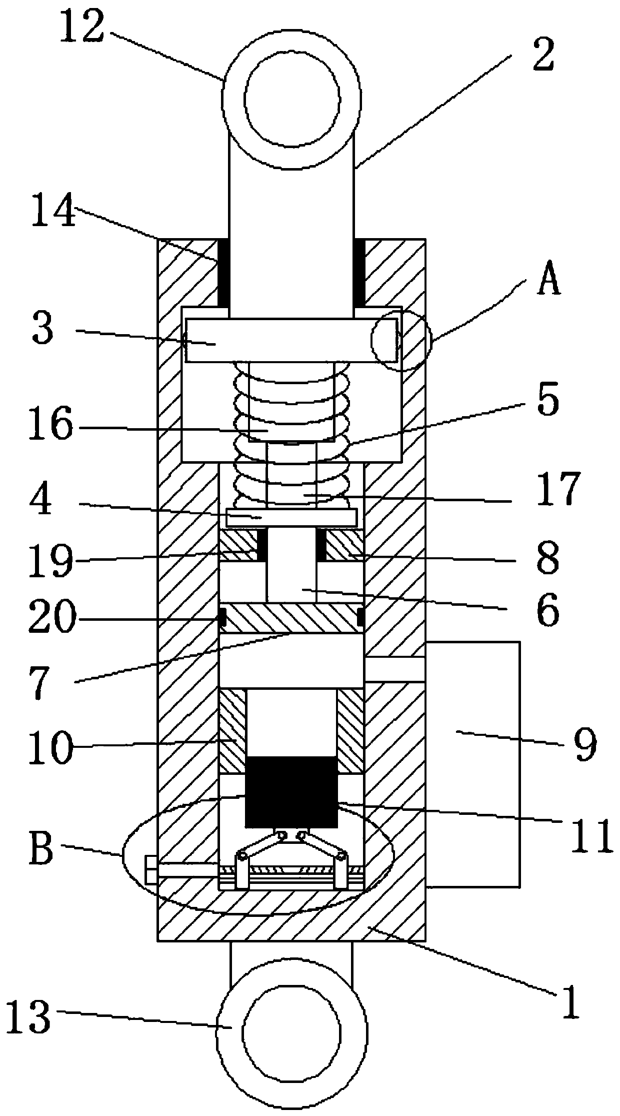 Automobile automatic variable damping shock absorber based on linear damping model