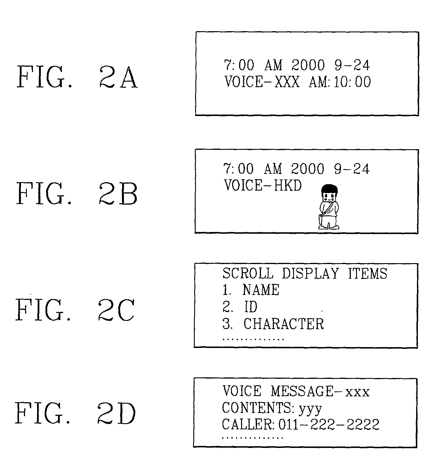 Message display method in mobile terminal