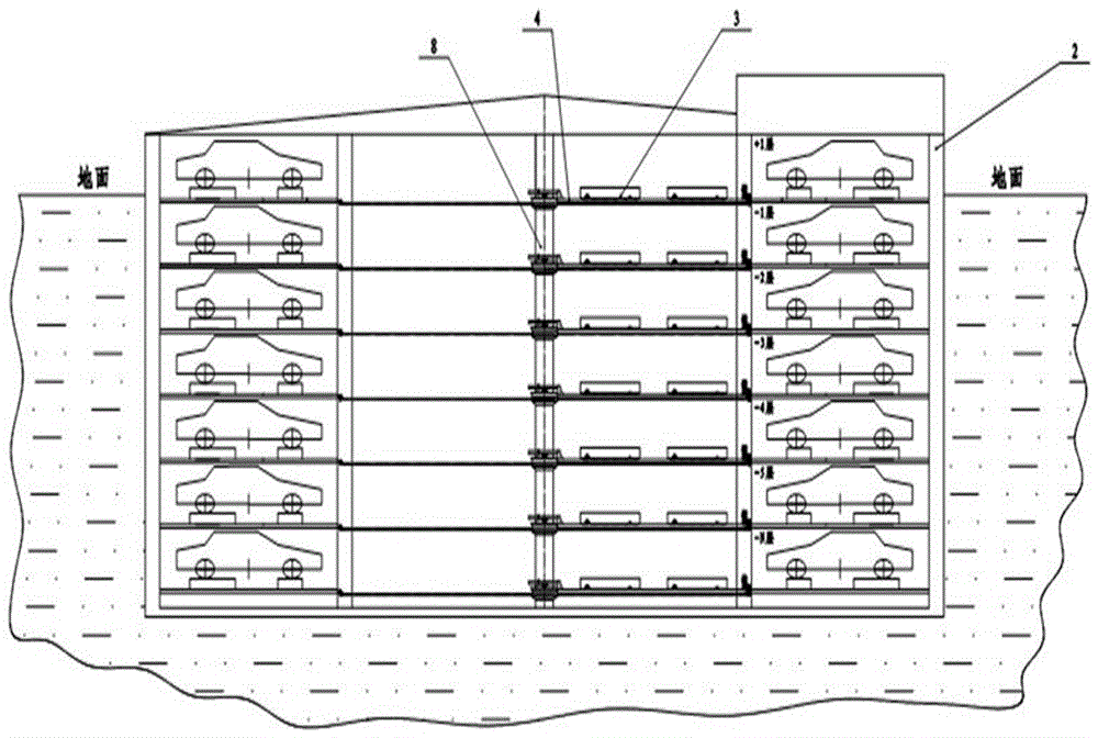 Method and system for storing and taking cars in mechanical stereo garage